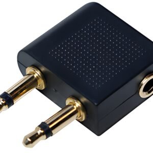 LogiLink Adaptateur audio pour avion, 2 x jack mâle 3,5 mm