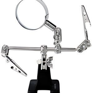 LogiLink Support de montage "troisième main", avec loupe