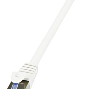 LogiLink Câble patch PrimeLine, Cat. 6A, S/FTP, 0,5 m, blanc