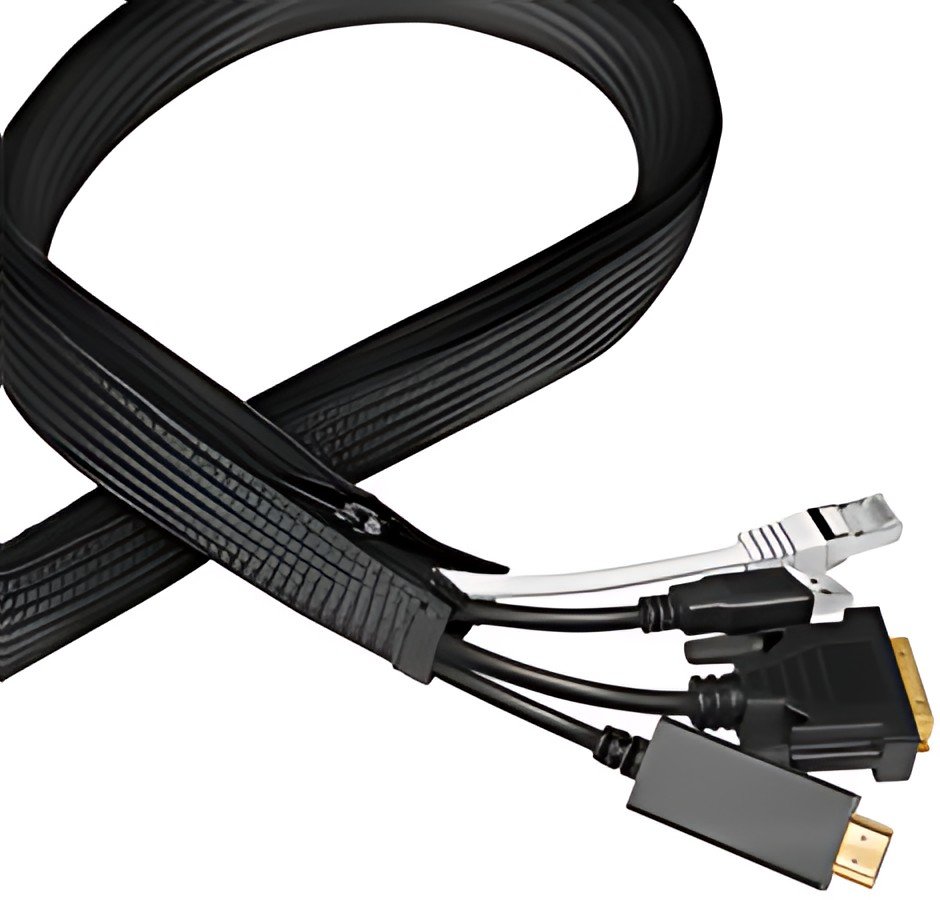 LogiLink Gaine pour câble, 1,0 m, capacité: 20 mm, noir