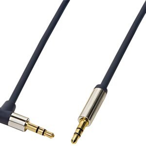 LogiLink Câble audio, 2 x jack mâle 3,5 mm, 1,5 m, coudé