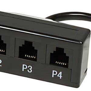 LogiLink Splitter pour téléphone, 4 ports, couleur: noir