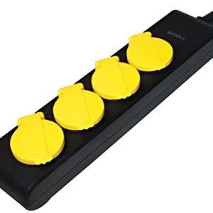 Multiprise extérieure LogiLink, 4 prises, noir, IP44