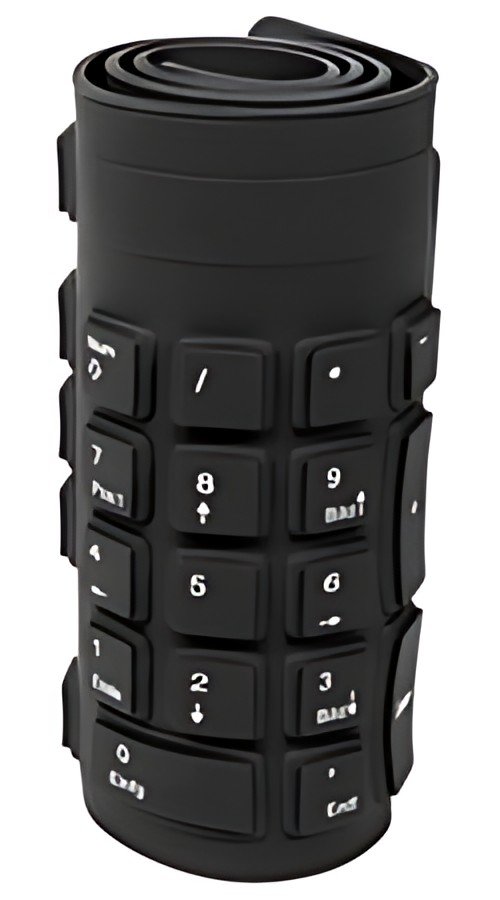 Clavier en silicone flexible LogiLink, filaire, noir