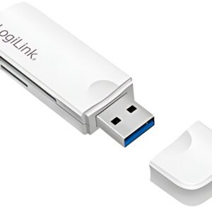 LogiLink Mini lecteur de cartes USB 3.0, blanc