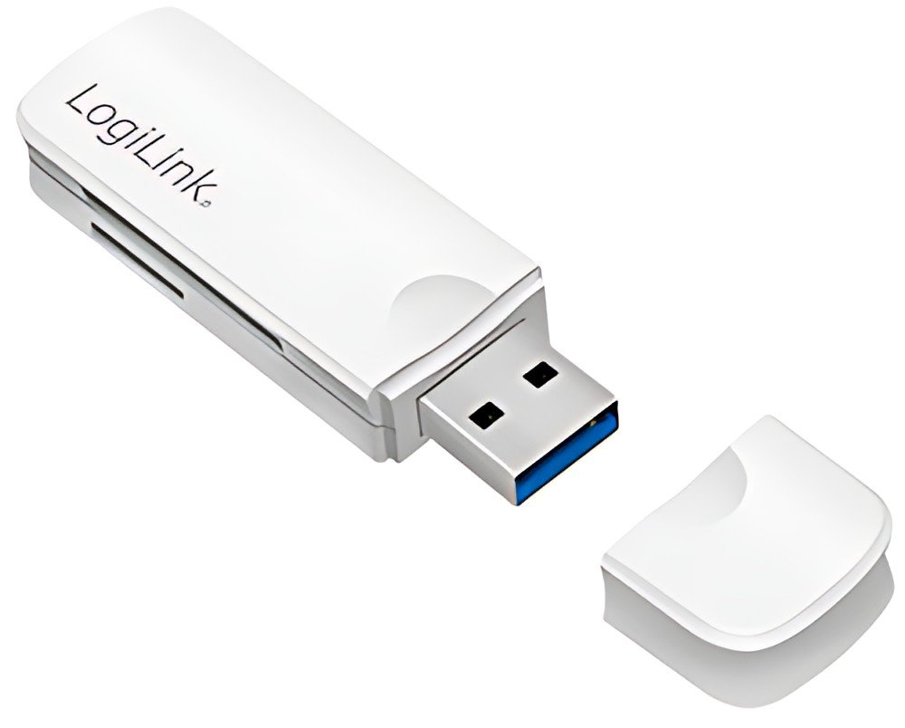 LogiLink Mini lecteur de cartes USB 3.0, blanc