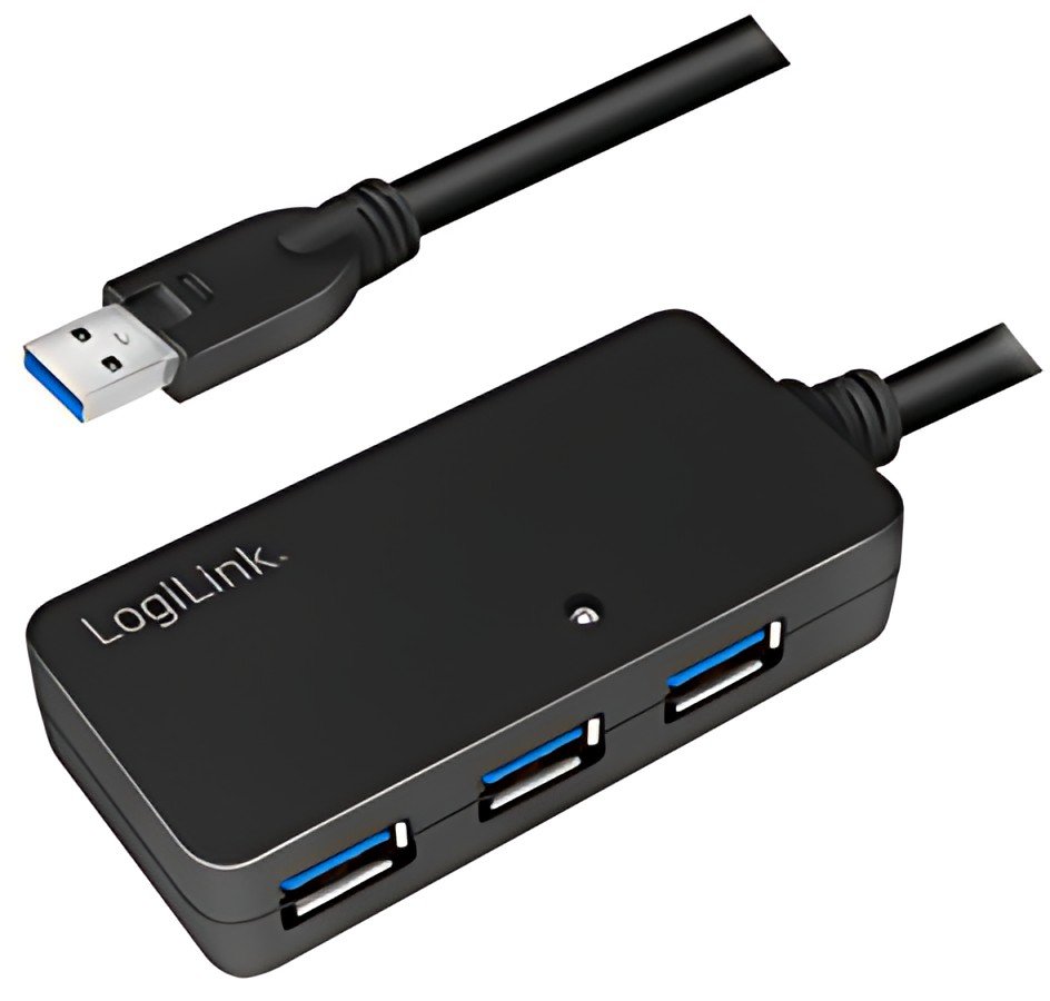 Logilink Câble de rallonge actif 3,0 avec USB Hub, 10 m