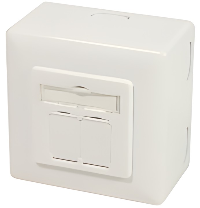 Logilink Boîte encastrée en saillie cat.6A, blanc pur
