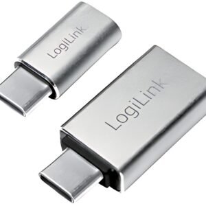 LogiLink kit d'adaptateur USB-C, 2 pièces, argent