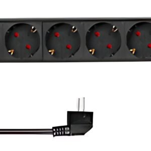 LogiLink multiprise 19", 9 prises, avec interrupteur, noir