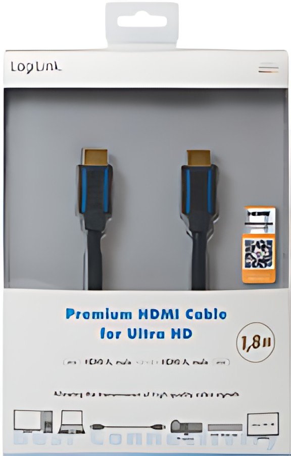 LogiLink Câble HDMI Premium pour Ultra HD, 3,0 m, noir