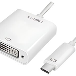 LogiLink Câble adaptateur USB-C - DVI, blanc