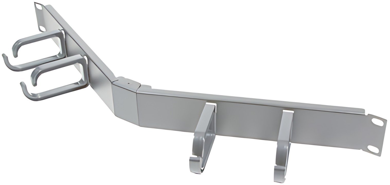 LogiLink Panneau guide-câbles 19", 1 U, courbé, gris clair