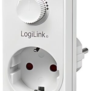 Fiche adaptateur LogiLink avec variateur, blanc