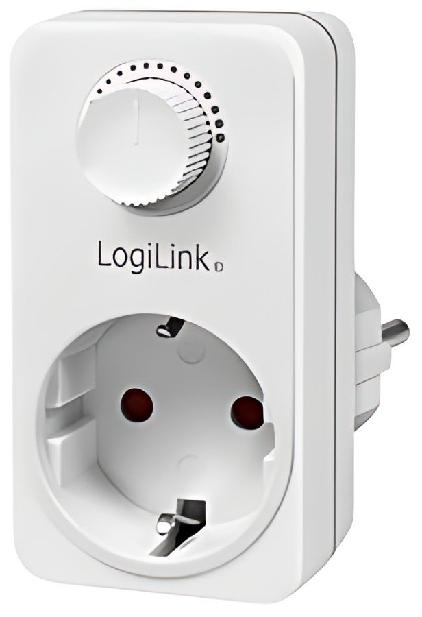 Fiche adaptateur LogiLink avec variateur, blanc