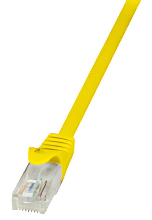 LogiLink Câble patch, Cat. 5e, U/UTP, 1,5 m, jaune, gaine en