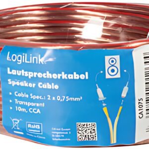 LogiLink Câble pour haut-parleurs, 2 x 2,5 mm2, 10 m