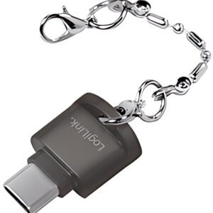 LogiLink Lecteur de cartes USB 2.0, porte-clé, noir