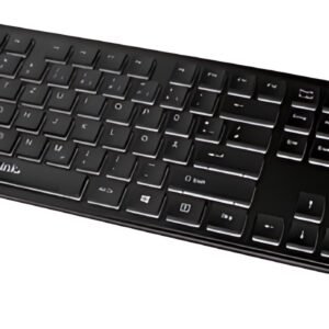 LogiLink Clavier avec rétroéclairage, avec fil, noir