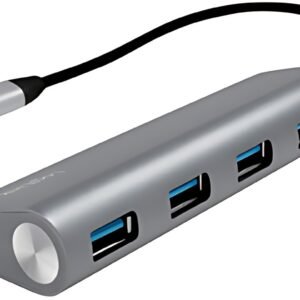 LogiLink Hub USB 3.0 avec fiche USB-C Gen1, 4 ports, gris