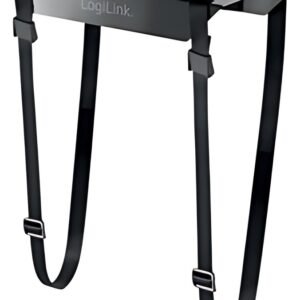 LogiLink Support à sangles pour unité centrale, acier, noir