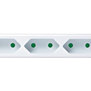 LogiLink Multiprise Euro, 6 prises, sans interrupteur, blanc