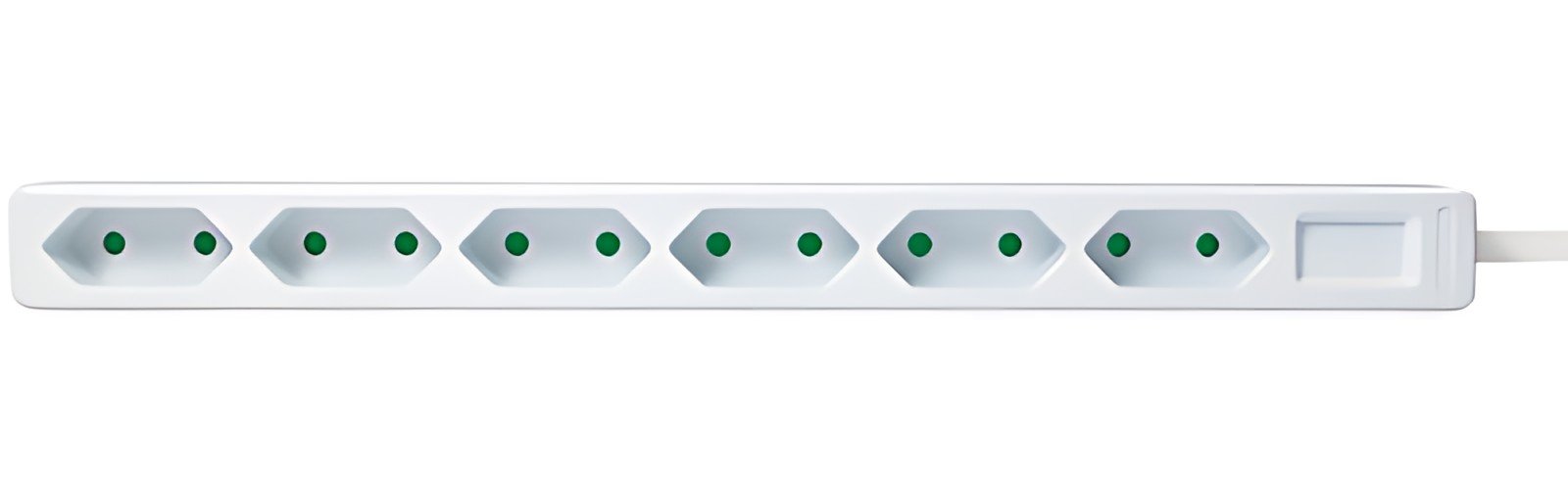 LogiLink Multiprise Euro, 6 prises, sans interrupteur, blanc