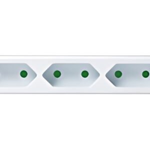 LogiLink Multiprise Euro, 6 prises, avec interrupteur, blanc