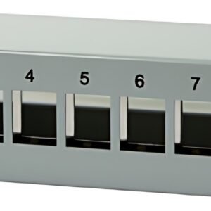 LogiLink Boîtier en acier pour 8 modules Keystone, gris