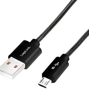 LogiLink Câble de charge & données, USB-micro USB mâle, 1,0m