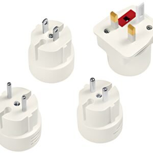 Kit adaptateur de voyage LogiLink (EU/UK/US), blanc