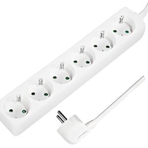 LogiLink Multiprise, 6 prises, sans interrupteur, blanc