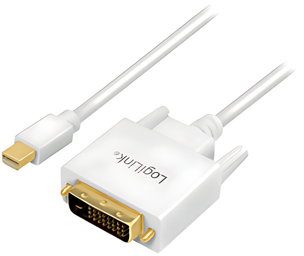 LogiLink Câble adaptateur Mini DisplayPort - DVI, blanc