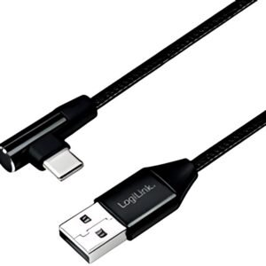 LogiLink Câble USB 2.0, USB-A - USB-C mâle, 1,0 m, noir