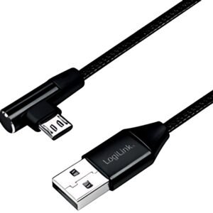 LogiLink Câble USB 2.0, USB-A - Micro USB, 1,0 m, noir