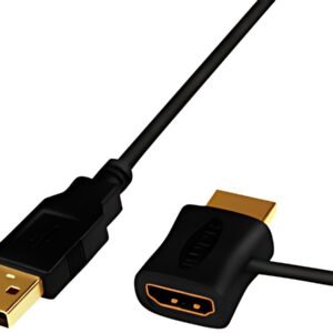 LogiLink Câble adaptateur d'alimentation HDMI, noir