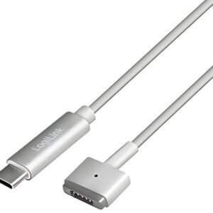 LogiLink Câble de chargement USB-C - Apple MagSafe, argent