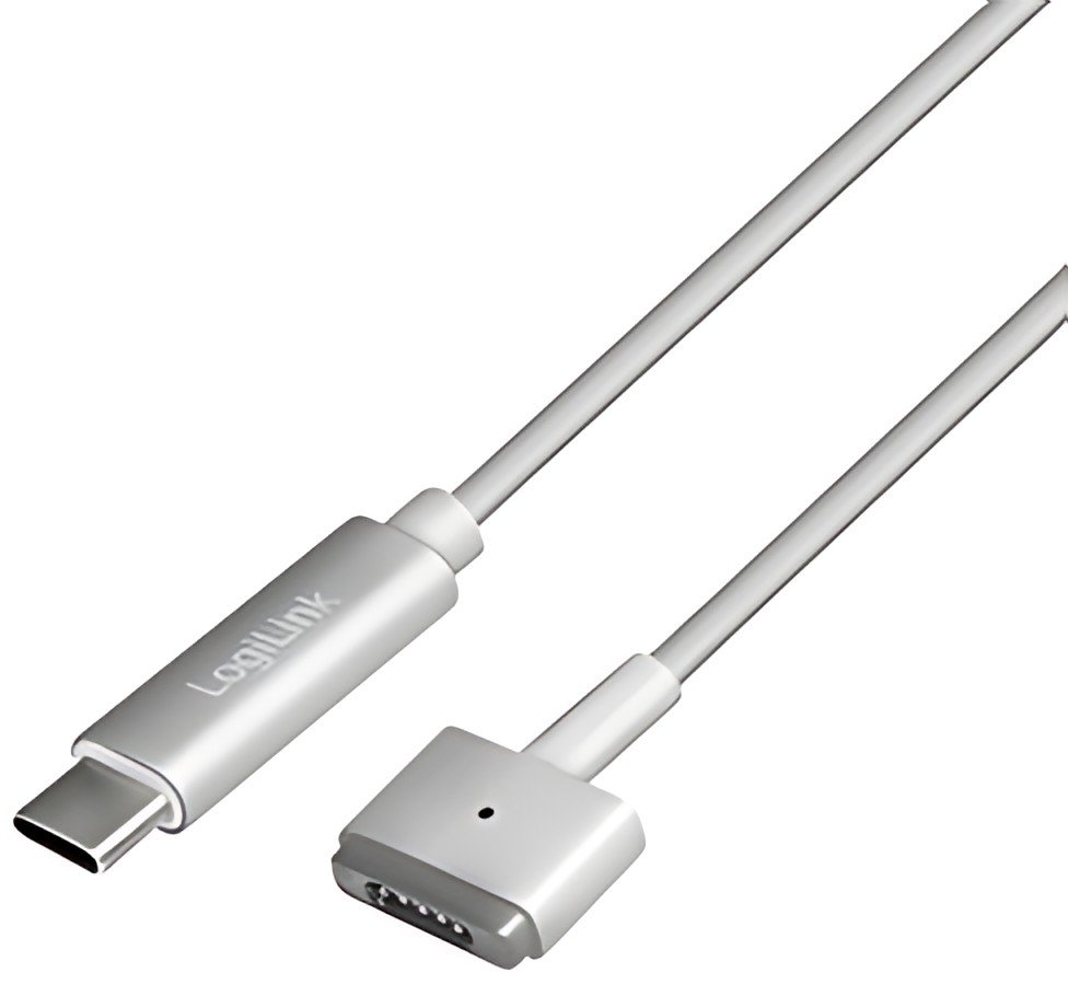 LogiLink Câble de chargement USB-C - Apple MagSafe, argent
