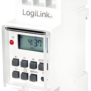 LogiLink Minuterie numérique, montage sur rail DIN, blanc