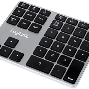 LogiLink Pavé numérique Bluetooth V3.0, aluminium, sans fil
