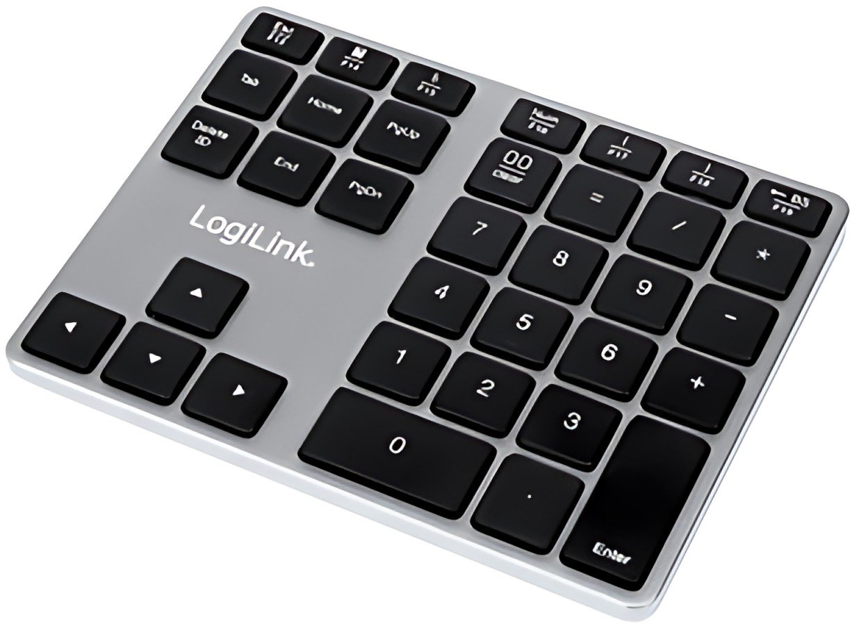 LogiLink Pavé numérique Bluetooth V3.0, aluminium, sans fil