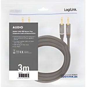 LogiLink Cordon haut-parleur, 2 x 2 fiches bananes, 3,0 m