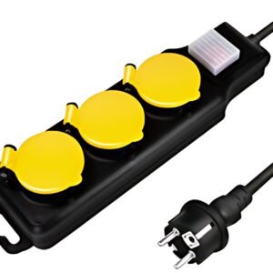 Multiprise extérieure LogiLink, 4 prises, noir, IP44