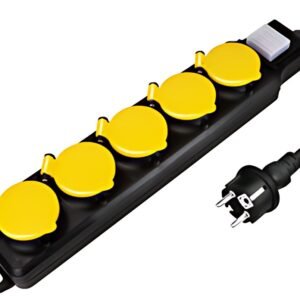 Multiprise extérieure LogiLink, 5 prises, noire, IP44