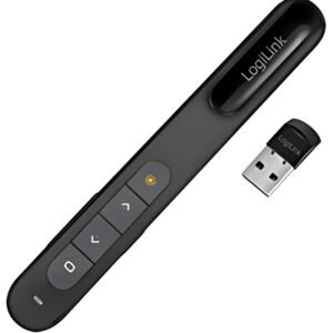 LogiLink Présentateur sans fil 2,4 GHz, sans câble, noir