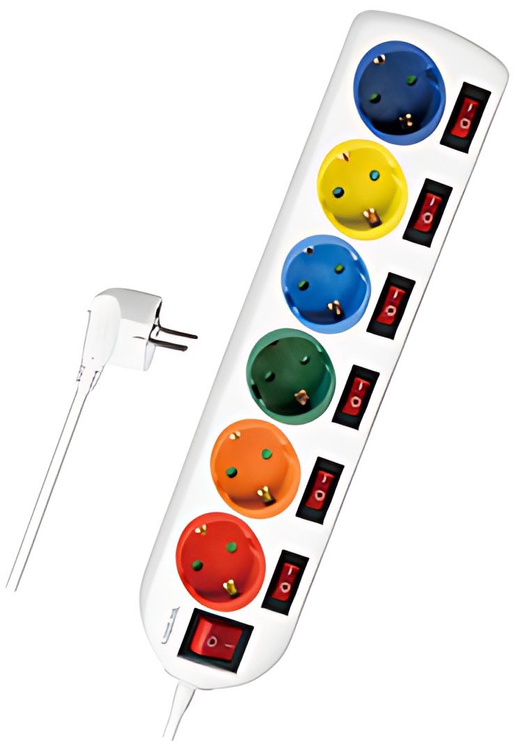 LogiLink Multiprise, 6 prises avec 7 interrupteurs