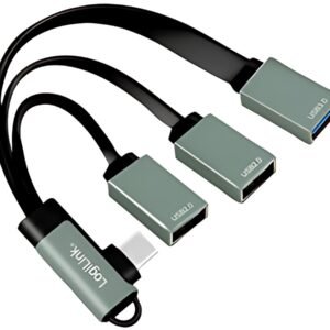 LogiLink Hub USB-C avec fiche coudée, 4 ports