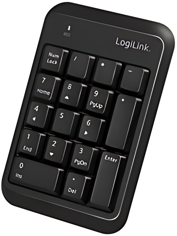LogiLink Pavé numérique BT V5.1, plastique, noir