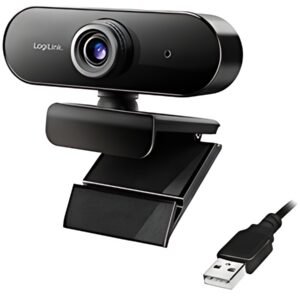 LogiLink Webcam Pro Full HD USB avec micro, noir