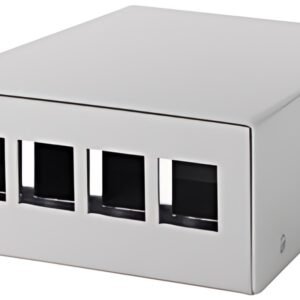 LogiLink Boîtier point de consolidation, 4 ports, gris clair
